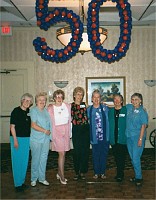  More chorus line - Delores [Olhousen] Peterson, Shirley [Jones] Blomquist, Barbara [Andersen] Jackson, Audrey [Lundberg] Goss, MaryLou [Dreyer] Merriam, Bev [Fagerlund] Lundholm, Barbara [Doidge] Beal