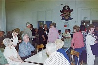  Classmates gathering in the cafeteria