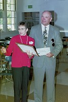  Joan presenting a certificate to Dan Spence