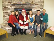  Joan Mumma, Stephanie Hoover, Santa, Erin Paddock, Travis Hoover, Doug Mumma