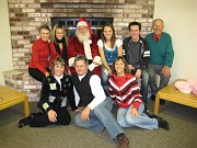  TOP ROW: Joan Mumma, Stephanie Hoover, Santa, Erin Paddock, Travis Hoover, Doug Mumma
2nd ROW: Janet Hoover, Bruce Hoover, Jenny Mumma