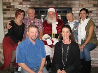  Elizabeth Salamanca, Fred & Nancy Cutter, Jessi Cutter plus Kurt Cutter and Cherie Cutter in front of Santa